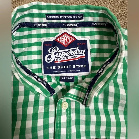 Superdry Green Plaid Men's Shirt - Picture 7 of 10